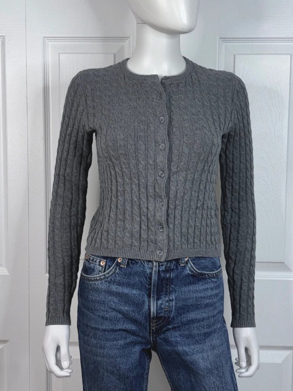 TWIK SIMONS women's gray cardigan XS